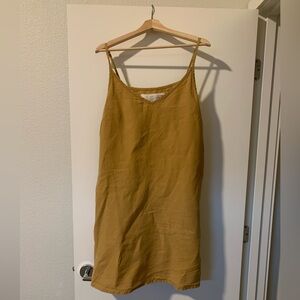 LANGLEY Linen slip dress - Honey